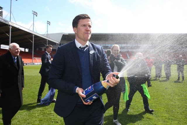 Gary Caldwell opens the champers