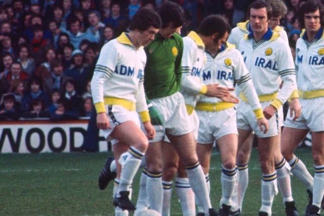 Trevor Cherry and his teammates get ready for kick off at Elland Road.