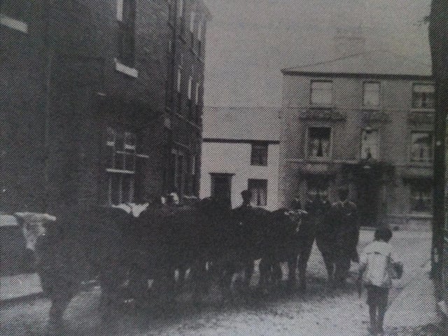 They used to sell cattle in the streets of Poulton, a rather messy business. But, as trade expanded, an auction mart was created behind the Golden Ball