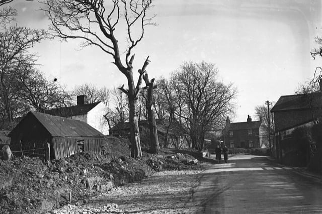 Hardhorn Road looking towards the junction with Fairfield Road to the left and Smithy Lane to the right