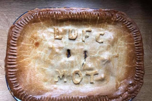 Shell Eddy sent us a picture of her homemade steak and potato pie with a Leeds United twist. #MOT