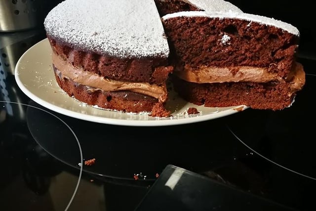 Alan Dean sent us a photo of his homemade chocolate cake.