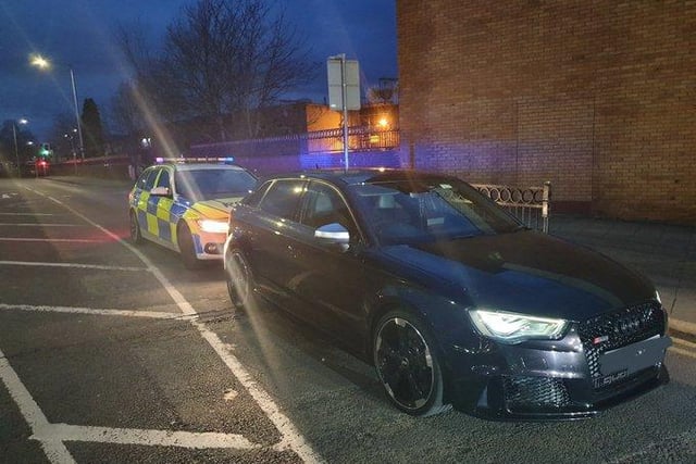 Audi RS3 racing through Nelson. Not sure racing would be considered by the government as essential travel. Driver dealt with and his pride and joy seized