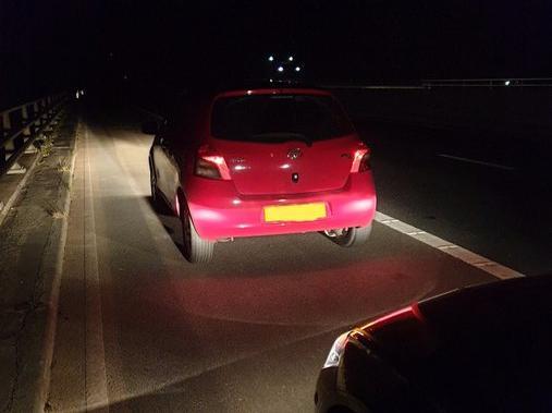 Driver of this Yaris clocked at 88mph through the roadworks on the M65. The temporary speed limit in that section is 50mph. Its 50 for a reason and speed like that puts the lives of the highway workers at risk. He has been reported
