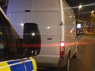 #T2IR stopped this van in Blackpool and spoke to the driver who unfortunately did not have insurance to drive.  Vehicle seized S165.  TOR issued for that and also for the racing style rear tyre.