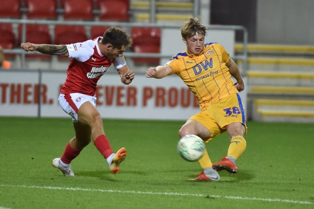 Senior debut in the League Cup at Rotherham
