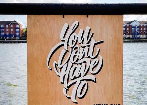 You don't have to - Preston Docks is the site of a number of suicides in recent years, but this sign inspires people to think twice and reach for a better future. Credit: Vews_One