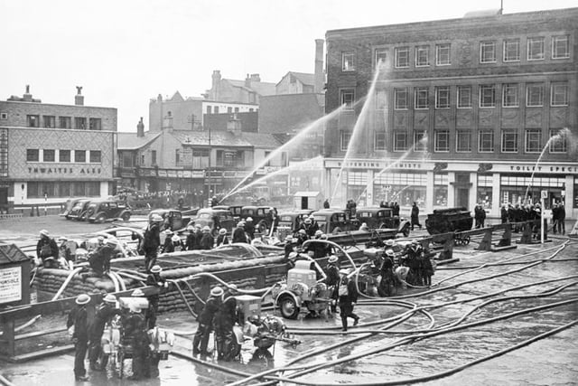 ARP & AFS excercise on the site of the market in Blackpool in 1940