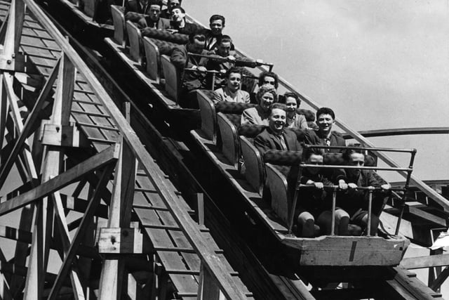 People on The Big Dipper in 1956.