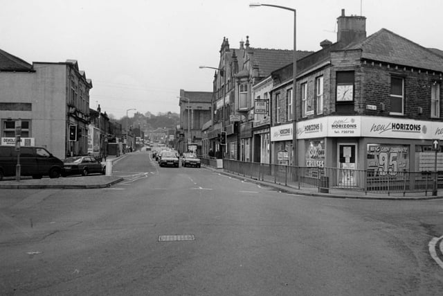 A different looking Brighouse back in 1980. If you were to stand in this spot in 2020 you would see Sainsbury's on your left.