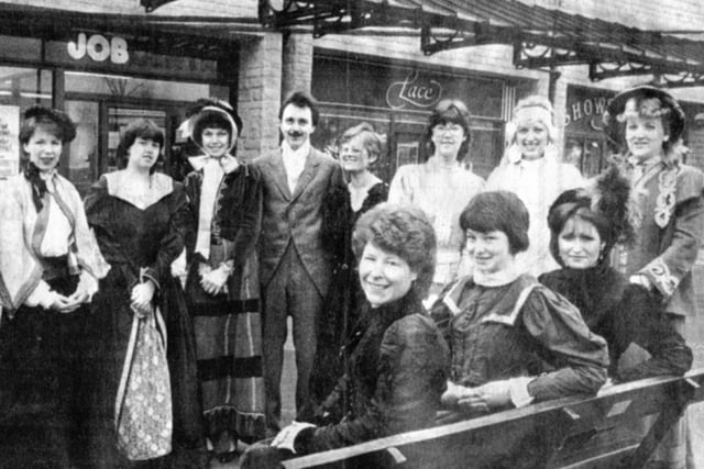 Staff celebrate the opening of Halifax's new Jobcentre in 1986.