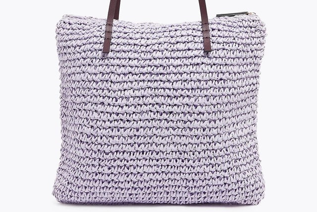 M&S Collection straw shopper bag, 17.50, online at Marks & Spencer.