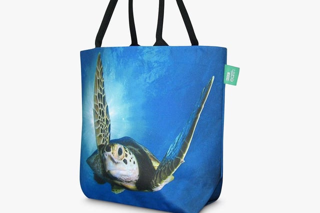BBC Earth recycled plastic Turtle shopper, 7.50 online at John Lewis.