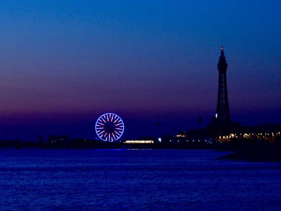 Two of Blackpool's iconic landmarks captured at dusk by Fylde coast photographer Dave Nelson