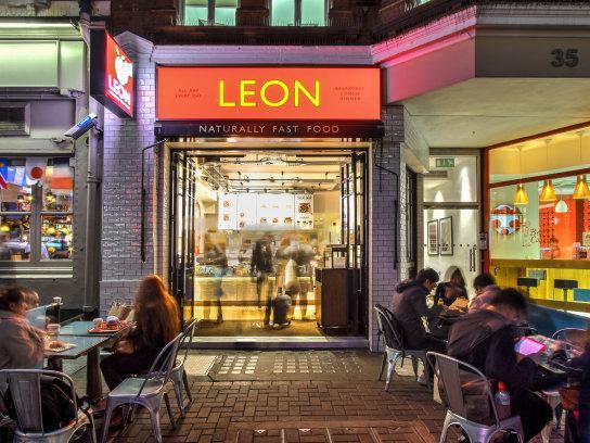 Healthy burgers, fries, chicken and veggie options now delivered from LEON at Leeds Station. Order on Deliveroo. (Picture: LEON Carnaby Street, London)