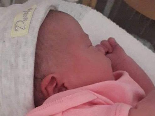 Teresa Ashton-Yamnikar gave birth to 7lb 5oz Ellie on March 25 at 1.31pm at the Royal Lancaster Infirmary, two days after lockdown was announced.