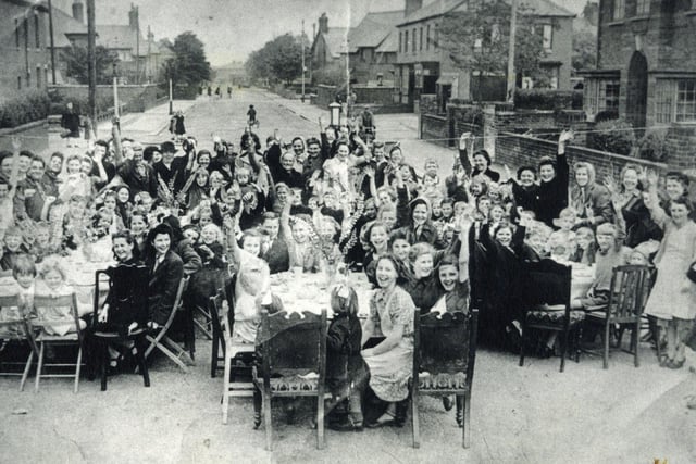 VE Day in St Annes - street party for residents of Trafalgar Street, Alexandra Road and Holmefield Road