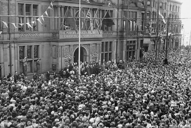 People came out in their masses to Talbot Square on VE Day