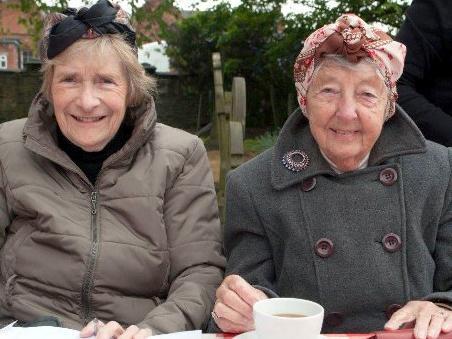 Pensioners enjoy the VE Day celebrations at St John's Church, Pemberton in 2015.