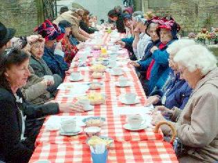 A street party-style event at St John's Church, Pemberton, to celebrate VE Day in 2015