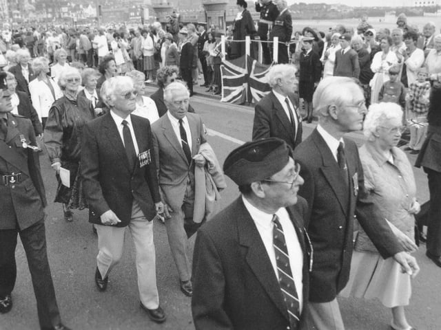 The march along Foreshore Road, which followed a remembrance service at Queen Street Central Hall.