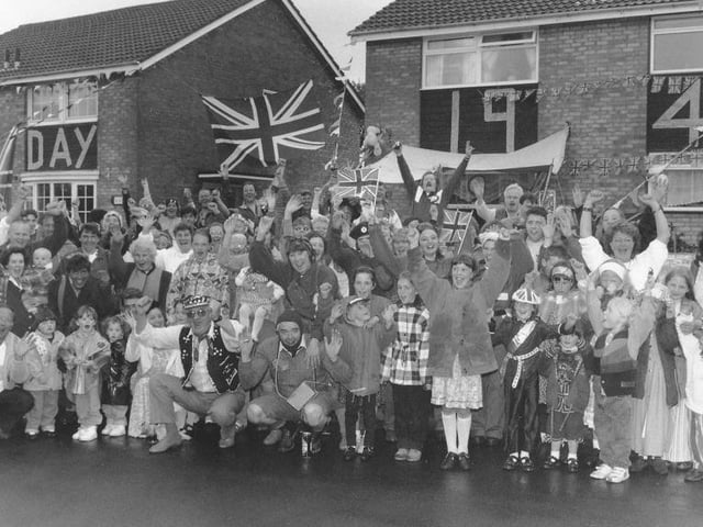 Residents of Leighton Close, Crossgates, enjoy their party.