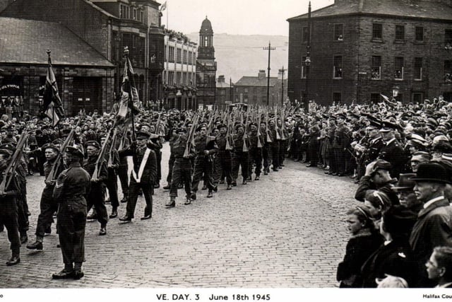 Celebrations filled Halifax in June 1945 after the Dukes were awarded the Freedom of Halifax after the war.