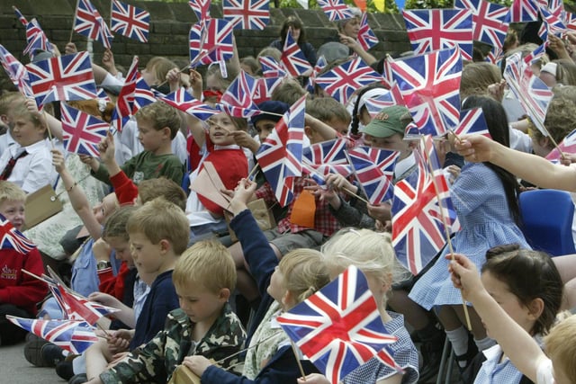 Back in 2005, children celebrated VE Day at All Saints' School, Halifax.