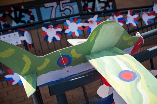 Staff and pupils at Bispham Endowed C of E Primary School are very proud of their VE Day decorations.