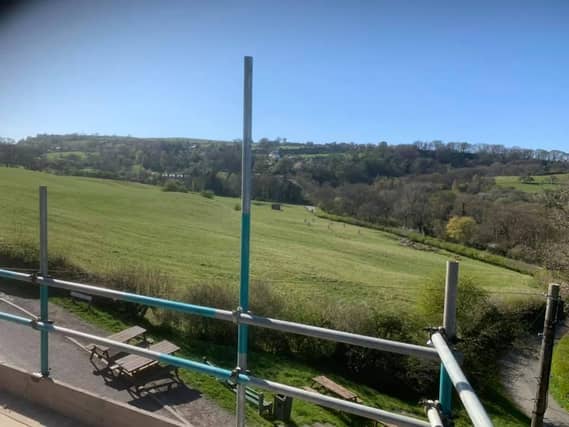 The village of Glaisdale from the top of the Arncliffe Arms