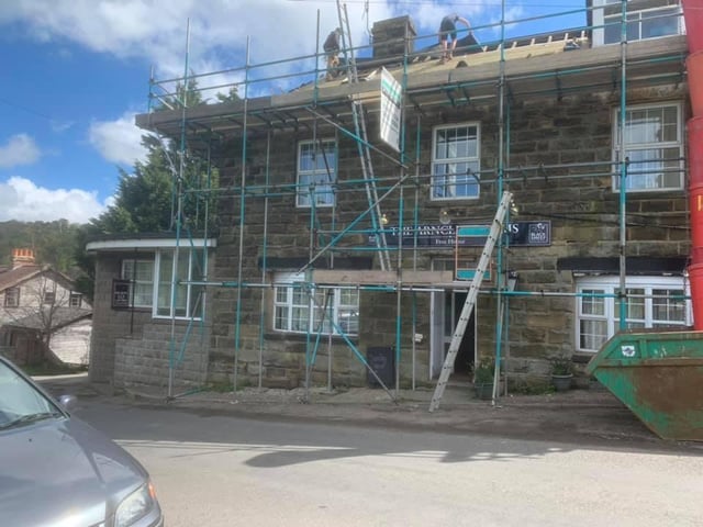 The Arncliffe Arms has taken advantage of the lockdown to renovate its roof