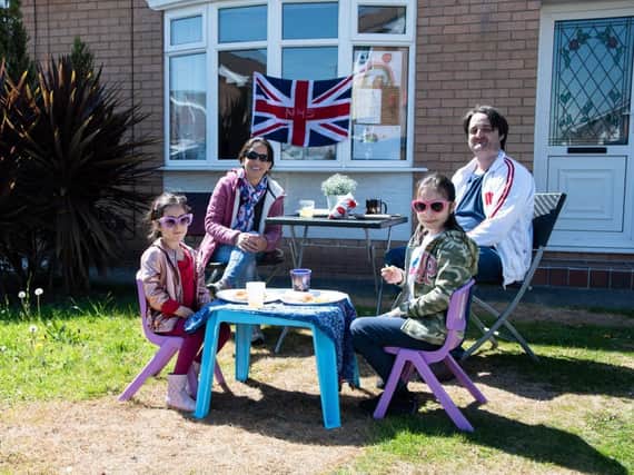 The Reidy family celebrate 75 years since the end of the Second World War with a garden party in Cleveleys