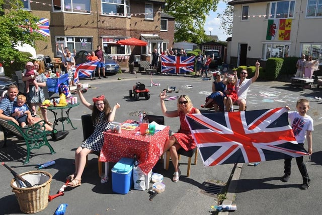 Nook Crescent in Grimsargh came together to ring in the celebrations as Britain marked 75 years since the end of the Second World War in Europe