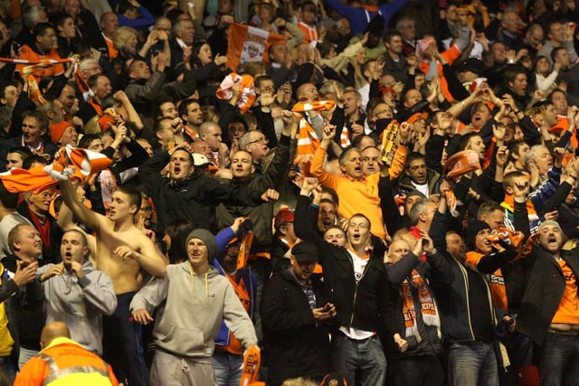 The packed out away end was a sea of tangerine