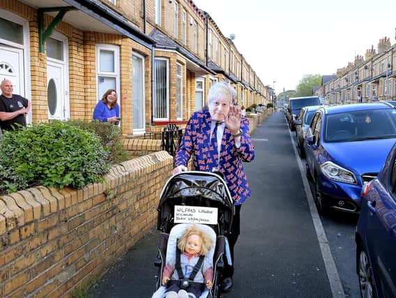 'Boris Johnson' was spotted in Mayville Avenue, Scarborough. Resident Nigel Cunningham dresses as a different character each week.