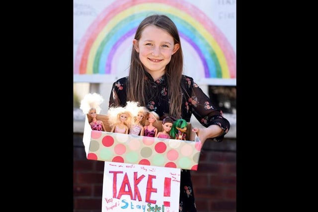 Nine-year-old Grace, from Thornton, has been giving away her toys and books for other children to take on their daily walk.