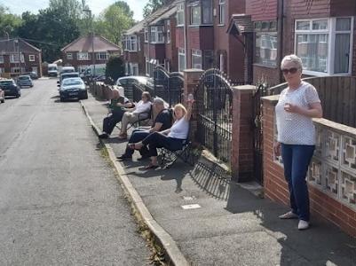 A few photos sent by Rose Roostan from the Elmsdale Close and Manor Farm estate social distancing celebrations for VE day garden bingo and quizzes.