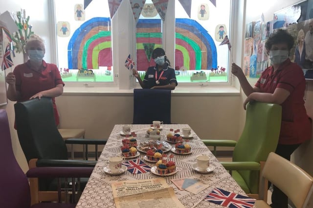 Calderdale and Huddersfield NHS Foundation Trust staff celebrate VE Day. Photo by Calderdale and Huddersfield NHS Foundation Trust.