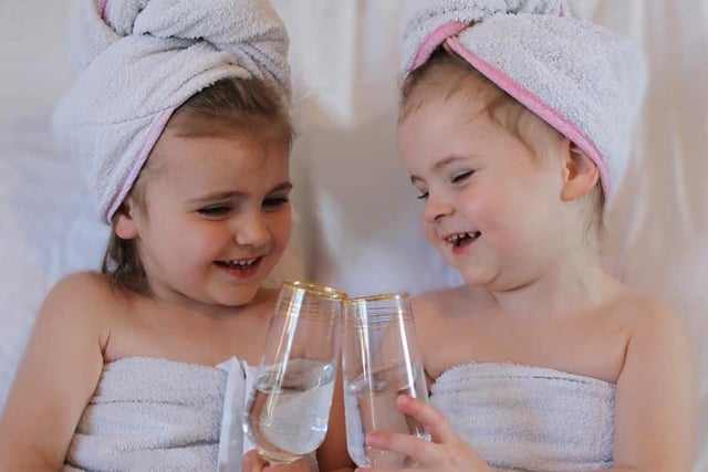 Leah Danielle Mckeon sent in this photograph of daughters Penelope and Ophelia having a pamper day.