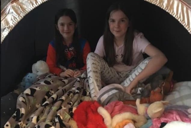 Anna Louise said: "Creating our own holidays at home, we bought our girls a small tent and theyve been camping inside our house and outside in the garden to make up for all our cancelled holidays in the UK and abroad."