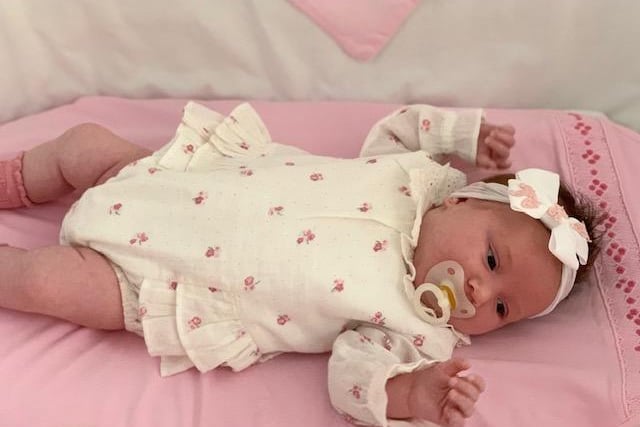 Kayleigh Sharkey sent us this photo of her quarantine cutie, Reenie Margaret Tyson, who was born at the Royal Lancaster Infirmary on April 6, weighing 8lb 9oz. "An absolute blessing to us all," Kayleigh said.