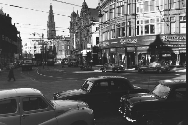 A bustling Duncan Street in October 1956.