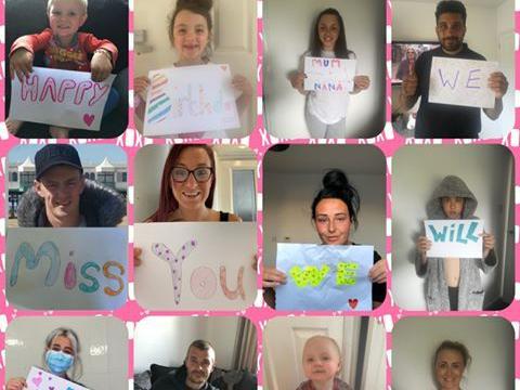 Kiera Jayne got the whole family involved to send a message to her mum to wish her a happy birthday.
