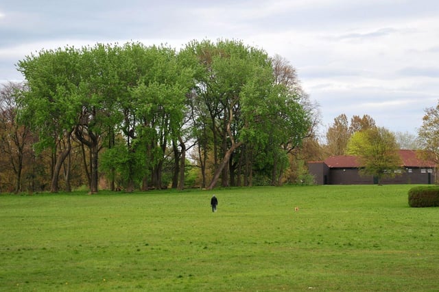 A lone dog walker enjoyed the fields of Moor Park to himself yesterday afternoon (Wednesday, May 13)
