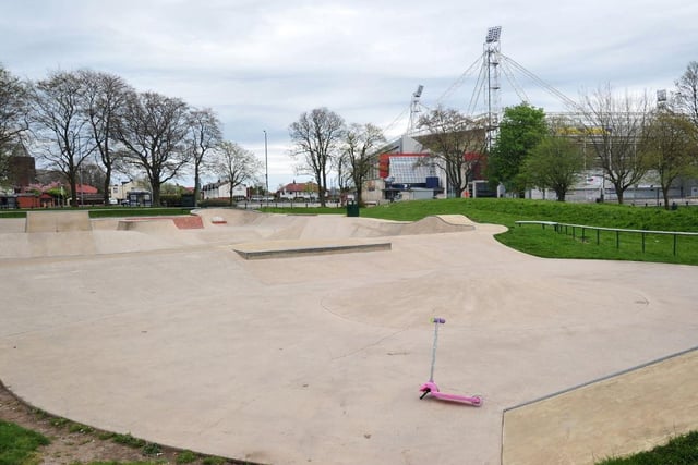Too soon to skate...The ramps remain empty at Moor Park near Deepdale Stadium