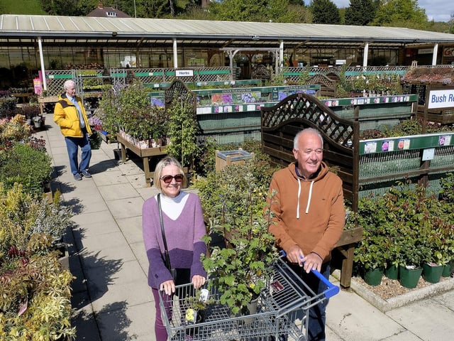 Sandra and Richard Constantine enjoy a look around Deans