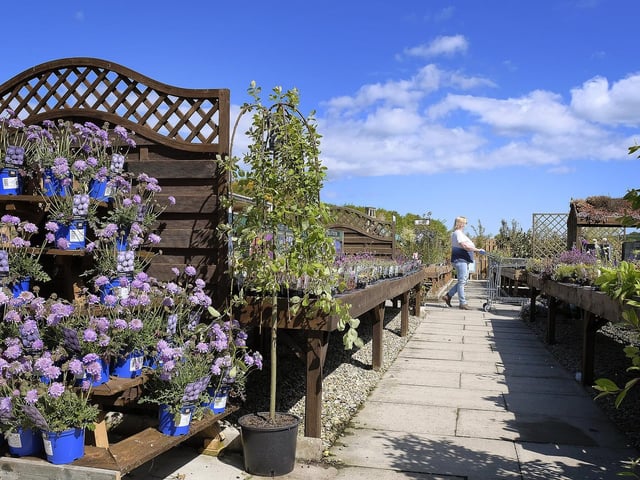 Customers make the most of the good weather