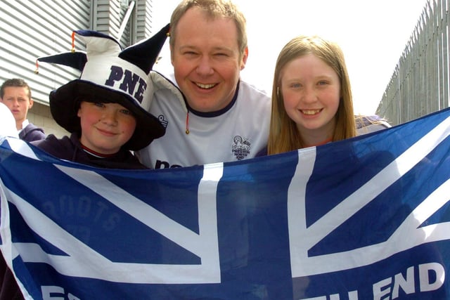 These PNE fans show their colours before the play-off clash with Derby