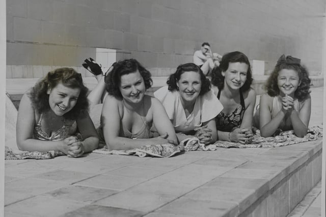 A sunbathing terrace was an addition to the rooftop of Derby Baths. Photo: Getty Images