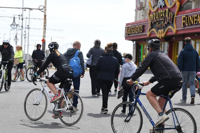 Photographer Neil Cross said there weren't as many cyclists out as in some recent days